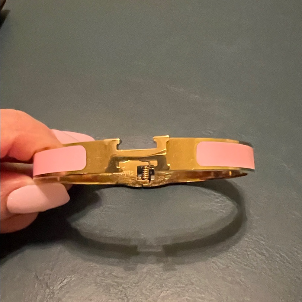 Pink & Gold Hinge Bracelet - Elegant Women’s Bracelet
